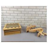 (2) Rockler 12" Wood Clamps and Wood Gameboard