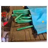 (4) Plastic 10 Gallon Totes with Lids, Metal Frame and Cargo Area Rubber Pad - NO SHIPPING