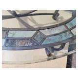 Glass Top Steel Patio Table - NO SHIPPING