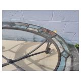 Glass Top Steel Patio Table - NO SHIPPING