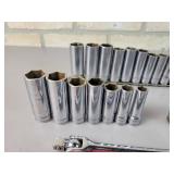 Snap On 3/8" & 1/4" Drive Sockets and Socket Wrenches
