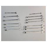 Snap On Standard and Metric Combination Wrenches