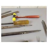 Brass Rod, PROTO Rolling Head Pry Bar, Snap On 1020A Flat Chisel and More