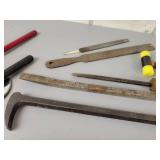 Brass Rod, PROTO Rolling Head Pry Bar, Snap On 1020A Flat Chisel and More