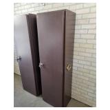 (2) Long Gun Cabinets with Keys - NO SHIPPING