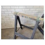 (2) Metal folding Sawhorses - NO SHIPPING