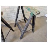 (2) Metal folding Sawhorses - NO SHIPPING
