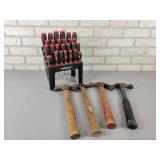 Evercraft Screwdriver Kit and (4) Hammers