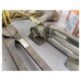 Vintage SUN Steel Box, Steel Banding Ratchet and Crimper + Trouble Light - NO SHIPPING