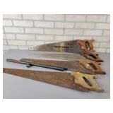 (4) Hand Saws and Gun Barrel - NO SHIPPING