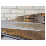 (4) Hand Saws and Gun Barrel - NO SHIPPING