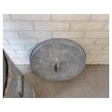 (2) Galvanized Steel Trash Cans with Lids - NO SHIPPING