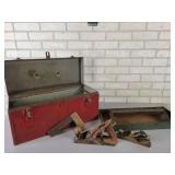 Steel Toolbox with DUNLAP Plane and More - NOS HIPPING