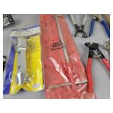 Assorted Hand Tools - Battery Maintainer, Chain Hooks, Pliers, Hammers, Chevrolet Avalanche Hitch Insert, Hatchet and More