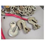 Assorted Hand Tools - Battery Maintainer, Chain Hooks, Pliers, Hammers, Chevrolet Avalanche Hitch Insert, Hatchet and More