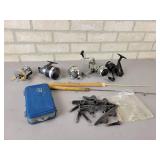 Fishing Reels, Boat Cleats and Ice Fishing Rods - Great Lakes Bait Cast Reel, Eagle Claw Spin Cast reel, Pflueger Spincast Reel, Zebco Reel and Silstar Reel