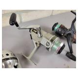 Fishing Reels, Boat Cleats and Ice Fishing Rods - Great Lakes Bait Cast Reel, Eagle Claw Spin Cast reel, Pflueger Spincast Reel, Zebco Reel and Silstar Reel