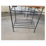 (3) Rod Iron and Wood Living Room Tables - NO SHIPPING