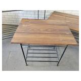 (3) Rod Iron and Wood Living Room Tables - NO SHIPPING