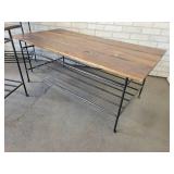 (3) Rod Iron and Wood Living Room Tables - NO SHIPPING