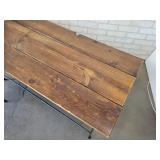 (3) Rod Iron and Wood Living Room Tables - NO SHIPPING