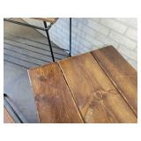 (3) Rod Iron and Wood Living Room Tables - NO SHIPPING