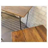 (3) Rod Iron and Wood Living Room Tables - NO SHIPPING