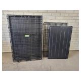 (2) Large Folding Pet Kennels - 42" x 28" x 28" and 36" x 22" x 22" - NO SHIPPING