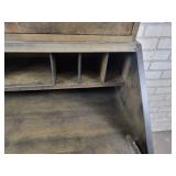 Pine Drop Down Desk in "Washed Coal" - Approx. 69" x 32.5" x 19" Deep - NO SHIPPING