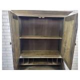 Pine Drop Down Desk in "Washed Coal" - Approx. 69" x 32.5" x 19" Deep - NO SHIPPING