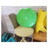 Wood Toy Storage Shelf with Bins (37" x 17" x 21" Tall), Snow Sleds, Side Table and More - NO SHIPPING