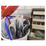 Electrical Supplies in Tackle Box, Steel Toolbox, Hedge Trimmer, Work Light and More - NO SHIPPING