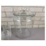 Large Clear Glass Cookie Jar (13" Tall x 8" Diameter), Anchor Hocking and More - NO SHIPPING