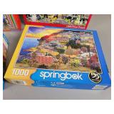 (7) Assorted Puzzles - Buffalo Puzzles, Galison and More + DVDs