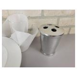 (8) Crate & Barrel "EPOCH" Bowl and (1) Serving Bowl, Pyrex Glass Pie Dish and More - NO SHIPPING