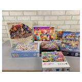 (8) Assorted Puzzles - Buffalo Puzzles, Sunsout and More