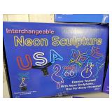 (5) Assorted NEON Lights with Interchangeable Base - All Tested and Work! - NO SHIPPING