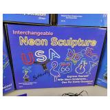 (5) Assorted NEON Lights with Interchangeable Base - All Tested and Work! - NO SHIPPING