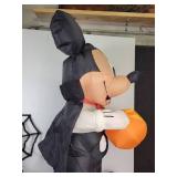 Lot of Halloween Décor - Mickey Mouse Vampire Blow Up Decoration & (18) Spiderweb Tinsel Decorations