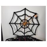 Lot of Halloween Décor - Mickey Mouse Vampire Blow Up Decoration & (18) Spiderweb Tinsel Decorations
