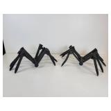 Halloween Décor - Pair of Railroad Spike Spiders - NO SHIPPING