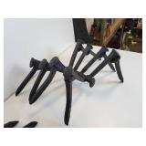 Halloween Décor - Pair of Railroad Spike Spiders - NO SHIPPING