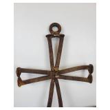 Holy Cross made of Railroad Spikes and Lot of (3) Indian Motorcycle Folios