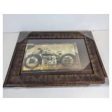 Pair of Framed Motorcycle Prints - NO SHIPPING
