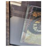 Pair of Framed Motorcycle Prints - NO SHIPPING