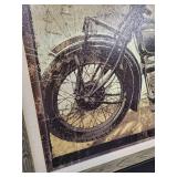 Pair of Framed Motorcycle Prints - NO SHIPPING