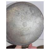 7" Cast Iron Il Molino Pan, Small Aluminum Wearever Pan, Smoker Box, and 12" Campfire Griddle