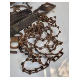 Lot of Horse Tack, Cast Iron Pieces and Parts, and More
