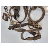 Lot of Horse Tack, Cast Iron Pieces and Parts, and More