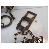 Lot of Horse Tack, Cast Iron Pieces and Parts, and More